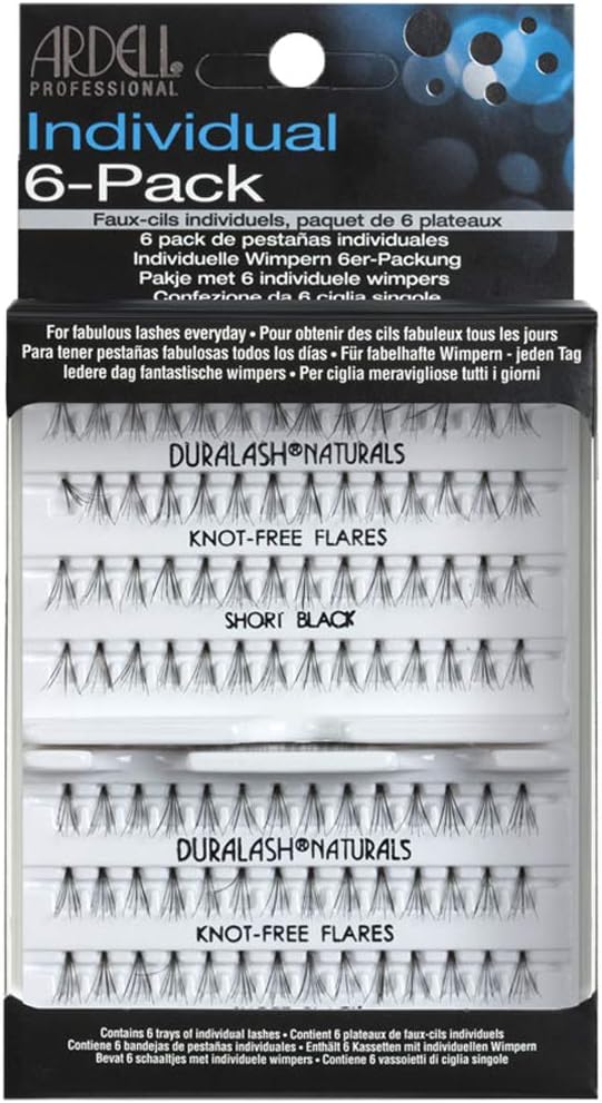 Ardell Lashes Individual 6-PK Knot Free Naturals - Short Black