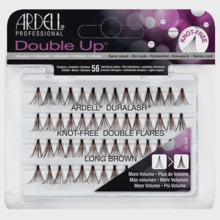 Ardell Lashes Double Up Knot-Free Double Flares - Long Brown