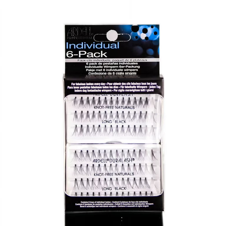 Ardell Lashes Individual 6-PK Knot Free Naturals - Long Black