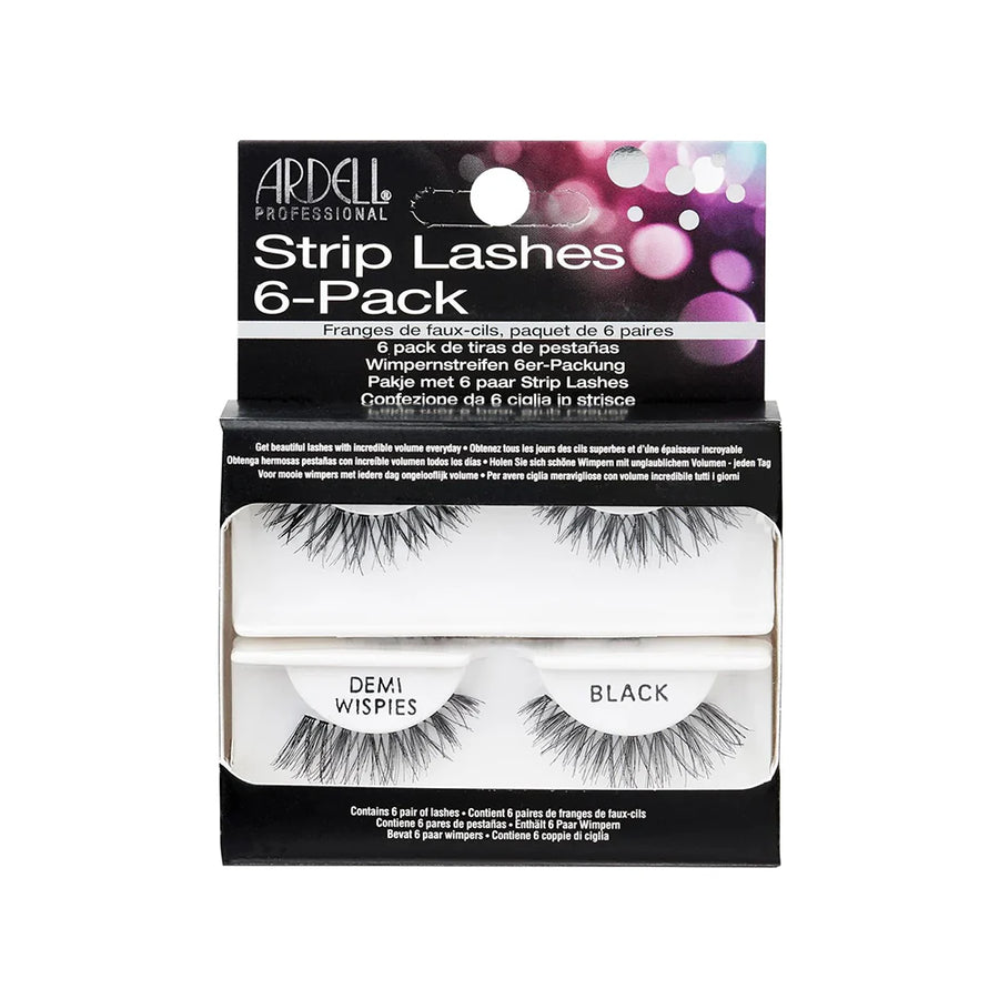 Ardell Strip Lashes 6pk Demi Wispies Black