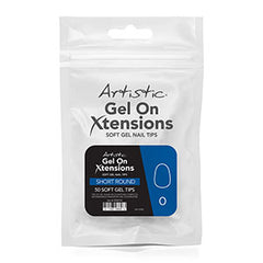 Artistic Gel On Xtensions Short Round 50 PK 0 - Soft Gel tip refill