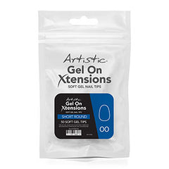 Artistic Gel On Xtensions Short Round 50 PK 00 - Soft Gel tip refill
