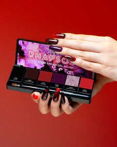 Artistic Nail Design Cream Gel Palette Rhapsody Reds 6 Colours
