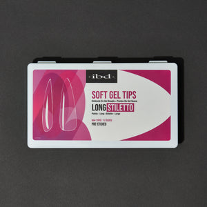 ibd Soft Gel Tips - Long Stiletto 504 Tips / 12 Sizes