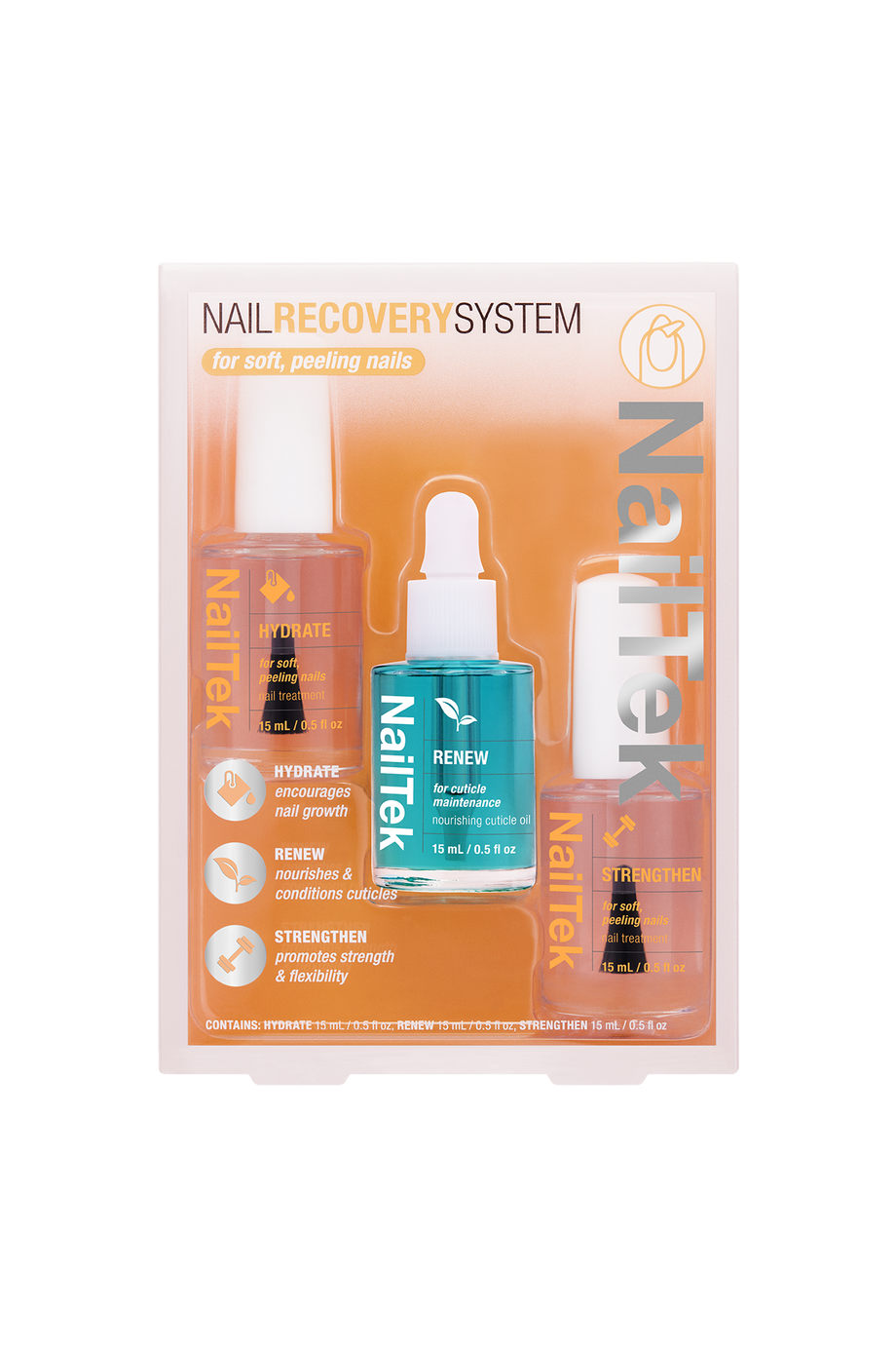 Nail Tek Nail Recovery For Soft Peeling Nails 3pc Kit