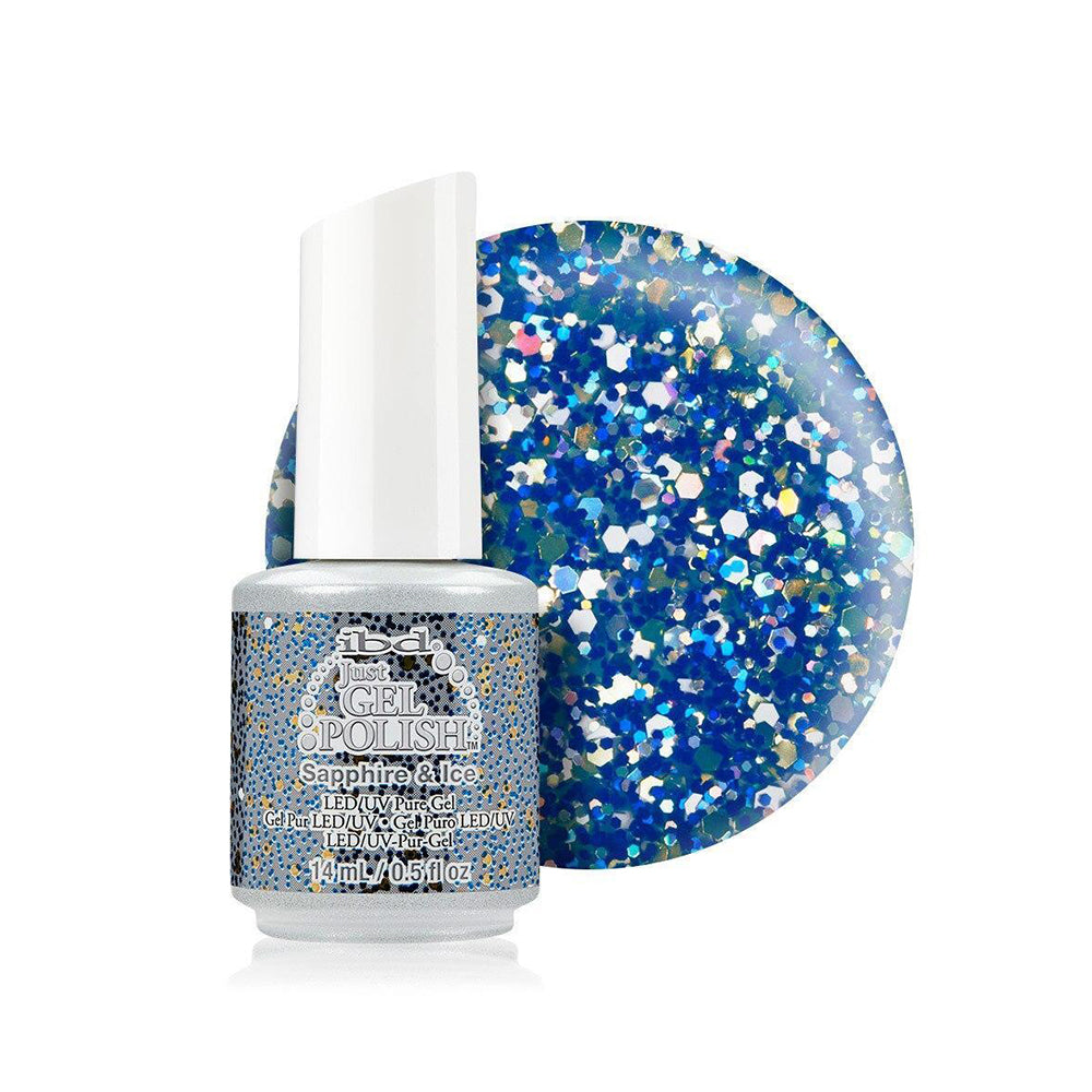 ibd Just Gel Polish 14ml - Sapphire & Ice (Glitter)