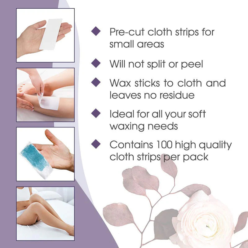 Satin Smooth Waxing Strips Small Non-Woven Cloth 100 pack