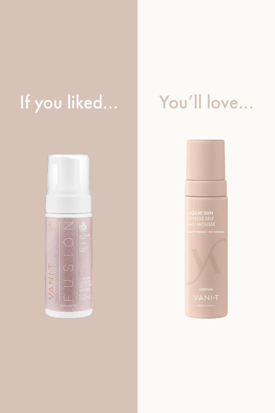 Vani-T Liquid Sun Express Self Tan Mousse - Medium (Chocolate Base) 200ML