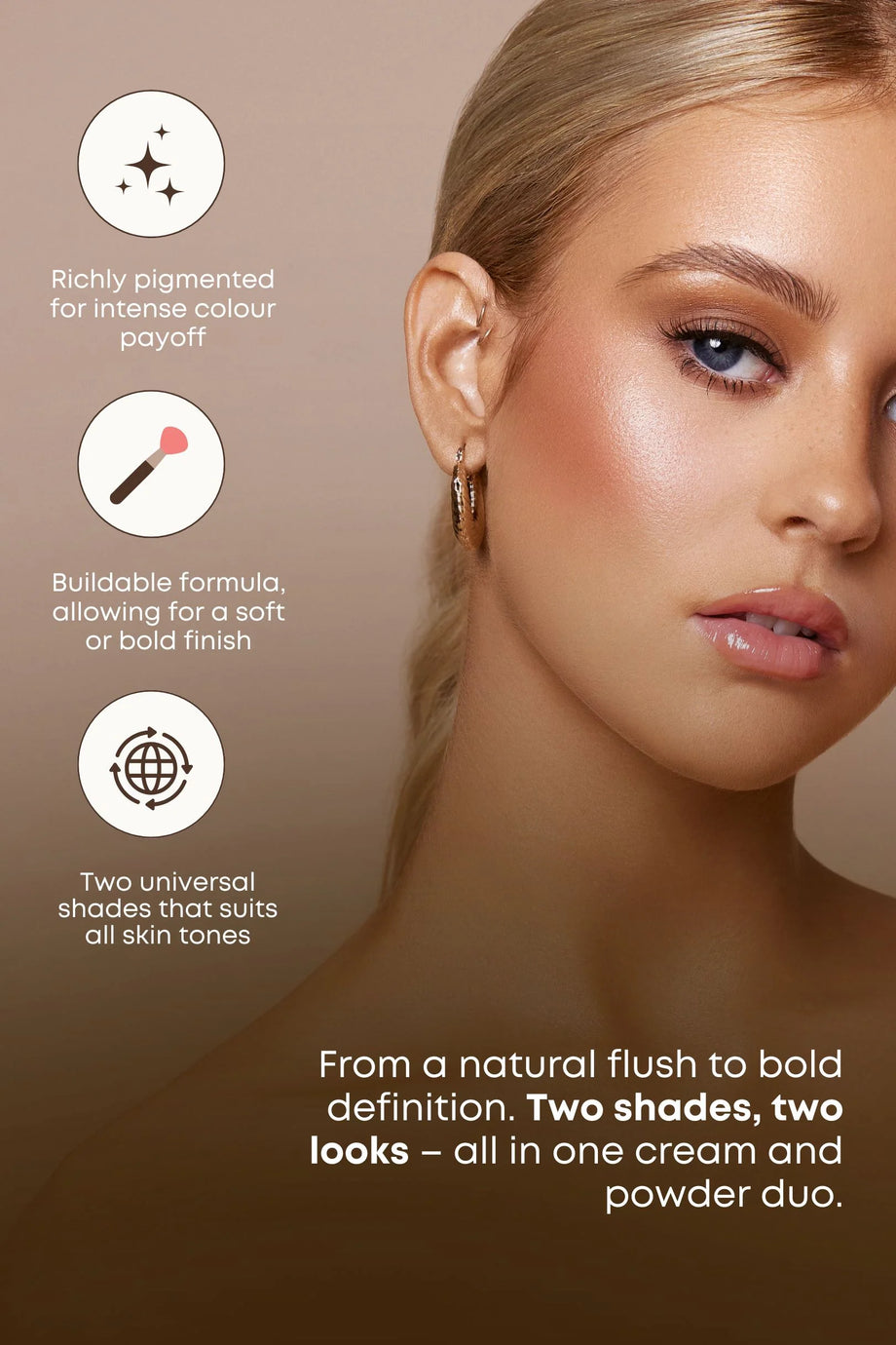 Vani-T Make Me Blush Cream & Powder Duo- Flirty