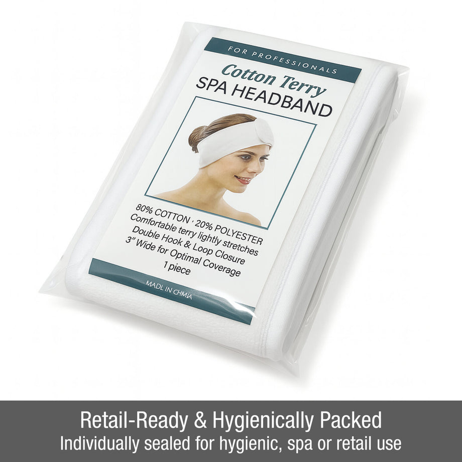 HEADBAND TOWELING WHITE