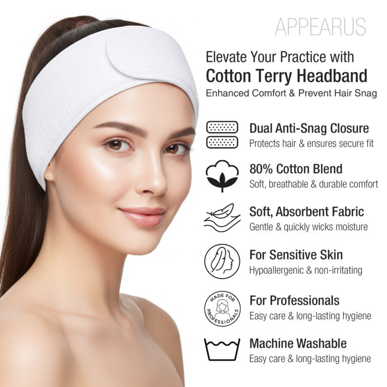 HEADBAND TOWELING WHITE