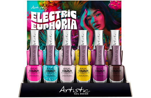 Artistic Nail Design Electric Euphoria Mixed Display 12pc