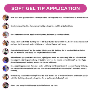 ibd Soft Gel Tips - Long Stiletto 504 Tips / 12 Sizes