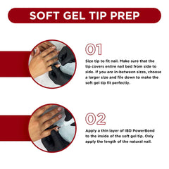 IBD INDIVIDUAL SOFT GEL TIPS - MEDIUM COFFIN - 50 COUNT