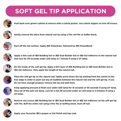 IBD Soft Gel Tips - Medium Stiletto 504 Tips / 12 Sizes