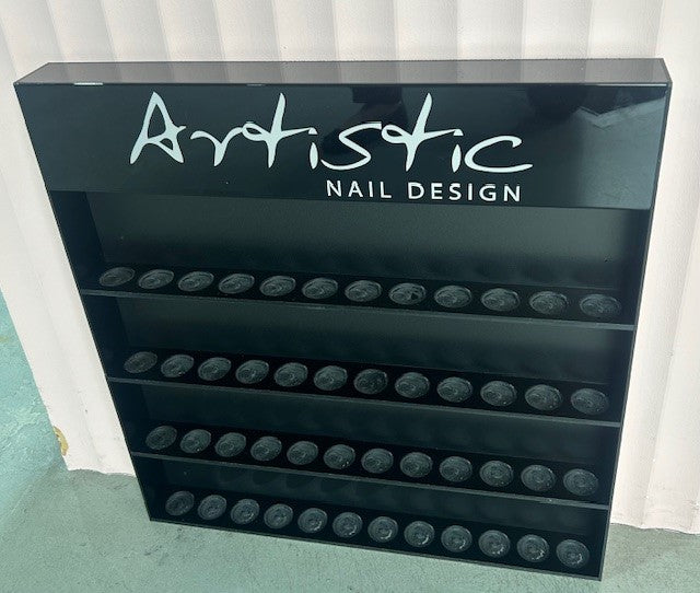 Artistic Nail Design 48pc Wall Rack Black