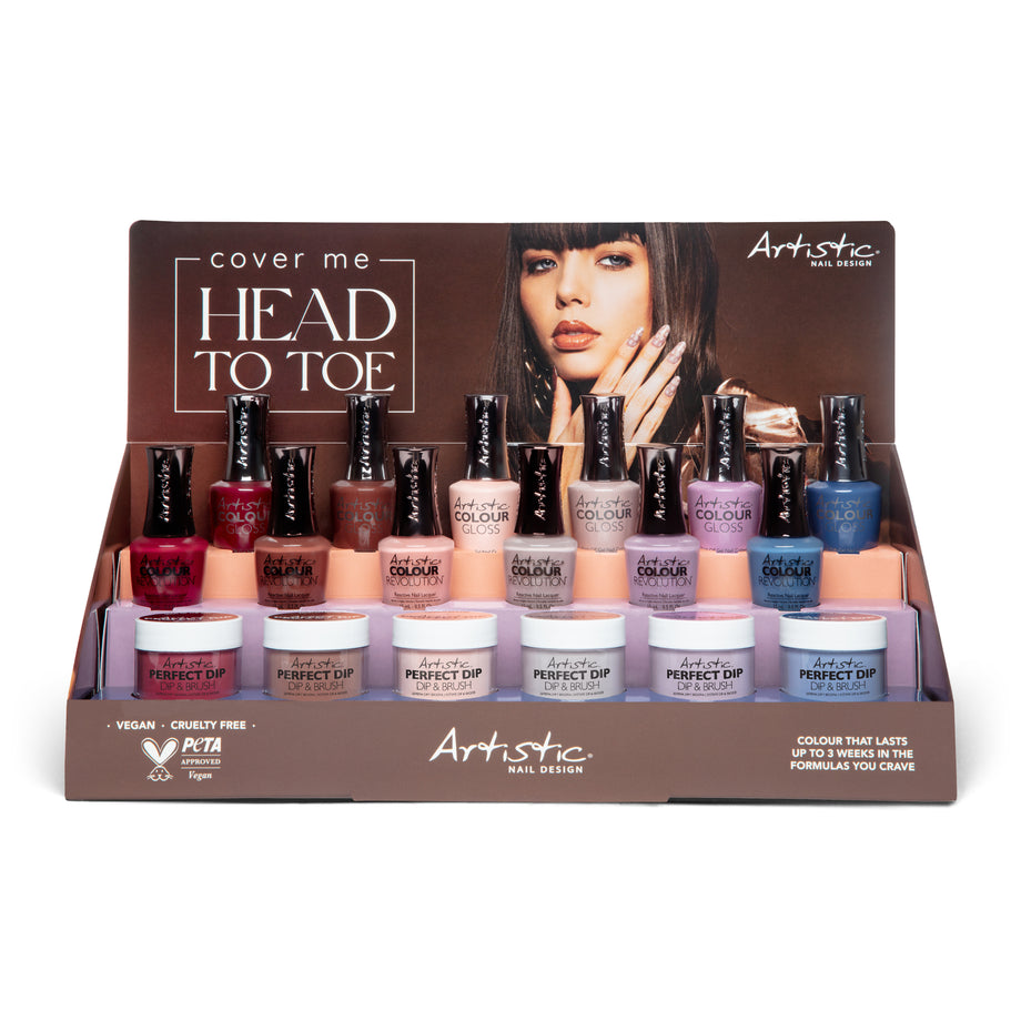 HEAD TO TOE COLOUR GLOSS COLOUR REVOLUTION 12PC DISPLAY