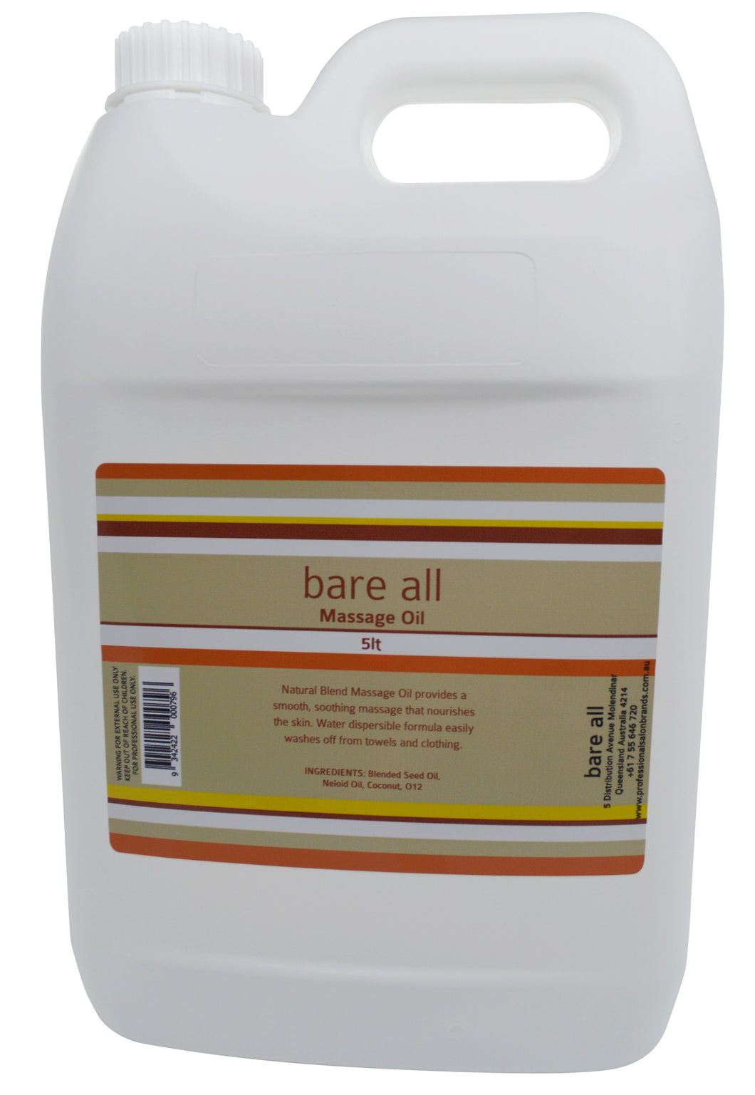 Bare All H2O Massage Oil 5L