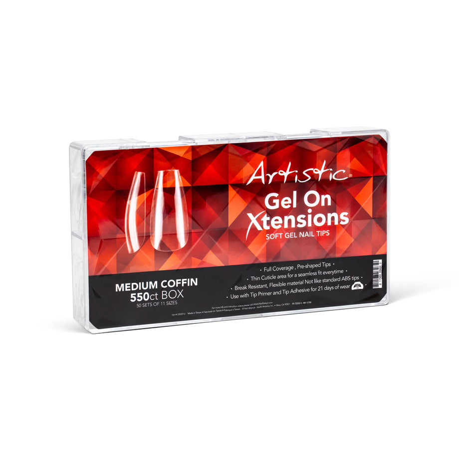 Artistic Gel On Xtensions Medium Coffin 550CT