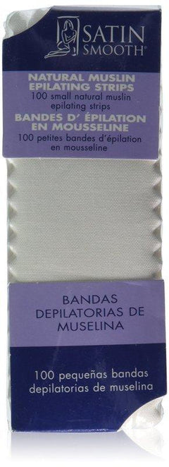 Satin Smooth Waxing Strips Small Muslin 100 pack