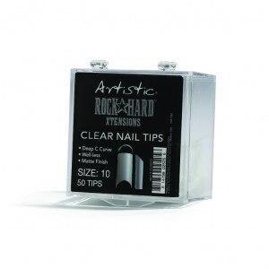 Artistic Rock Hard Xtentions Clear Nail Tips 50ct Size 10