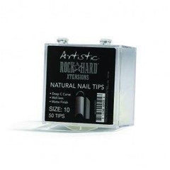 Artistic Rock Hard Xtentions Natural Nail Tips 50ct Size 10
