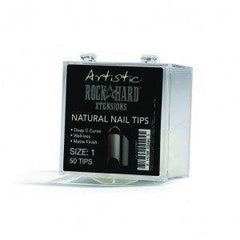 Artistic Rock Hard Xtentions Natural Nail Tips 50ct Size 7