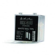 Artistic Rock Hard Xtentions White Nail Tips 50ct Size 9