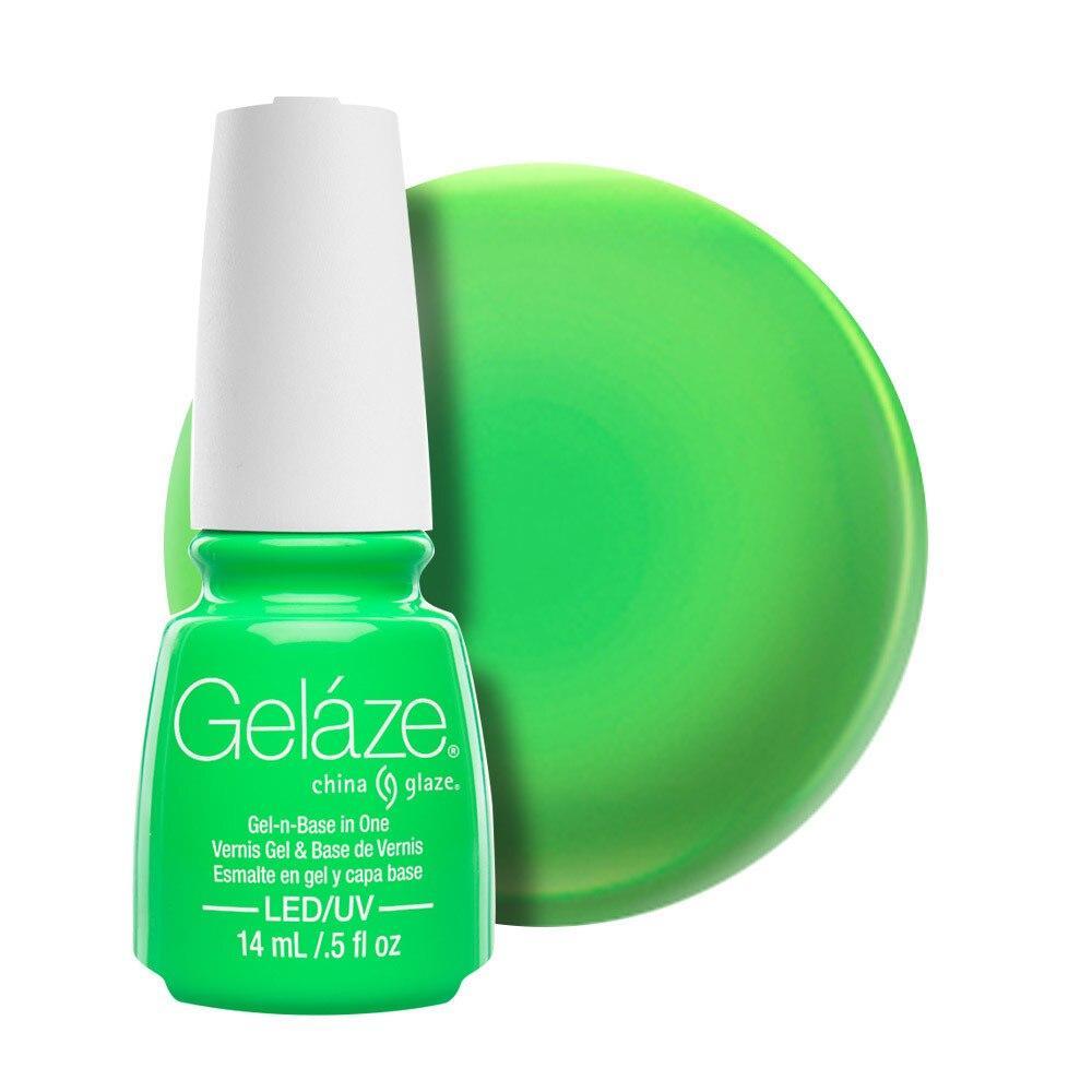 China Glaze Gelaze Gel & Base 14ml - In the Lime Light