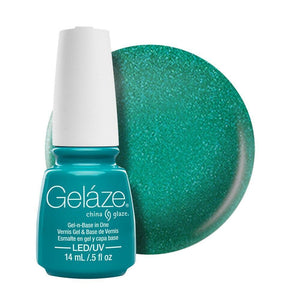 China Glaze Gelaze Gel & Base 14ml - Turned Up Turquoise